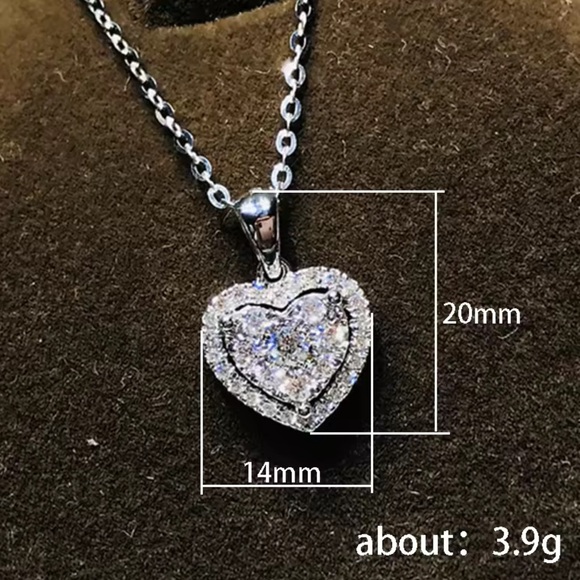 Anthropologie Silver Heart Pendant Necklace - Picture 5 of 6